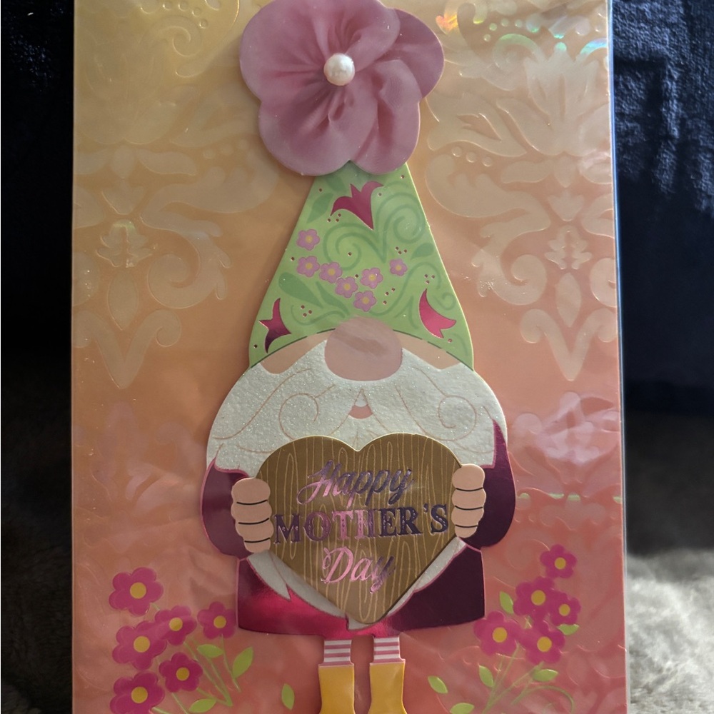 Voila Charming Mother's Day Card with Gnome Design. New Factory Sealed